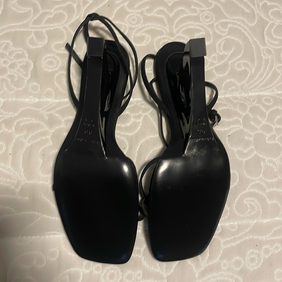 Reformation Emilia Wedge Sandal Black Suede Size 9.5 Brand New, Never Worn - Picture 2 of 8